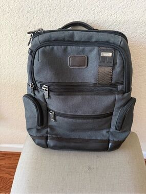 Tumi Alpha Bravo Knox Backpack grey brown